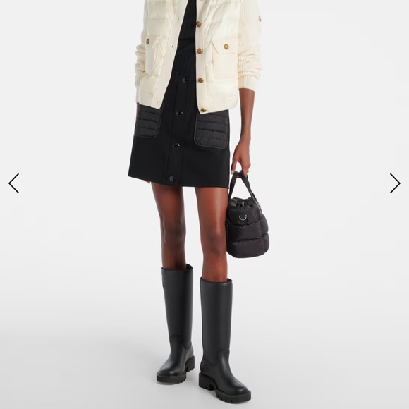 Moncler down panel virgin wool cardigan jacket - Picture 3 of 7